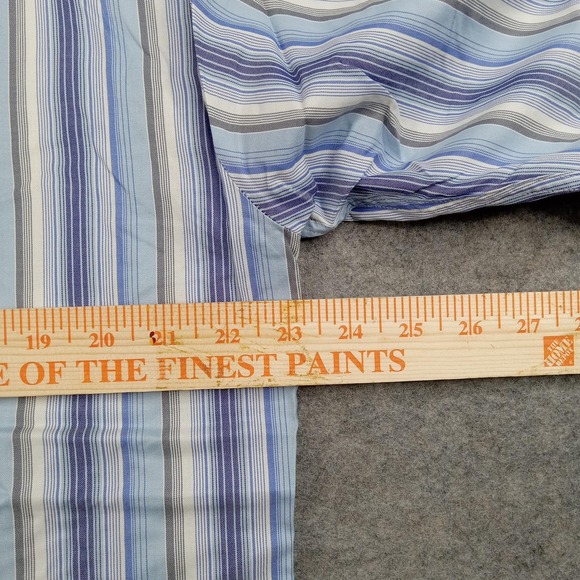 Armani Shirt Mens XL Blue Stripe Made In Italy Dress Long Sleeve Collezioni - Picture 7 of 8